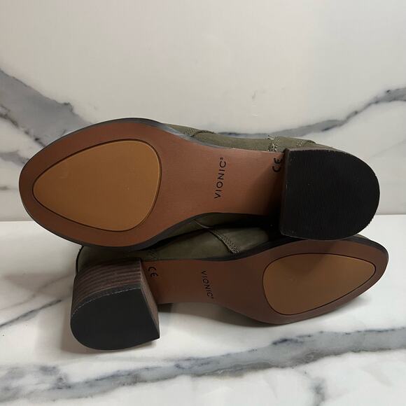 Vionic | Women's Olive Nubuck Leather Comfort Waterproof Ankle Sienna Boots Sz 5 - Picture 8 of 8